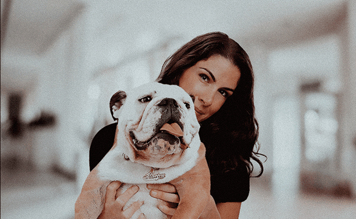 Amy and her raw-fed English Bulldog, Harper