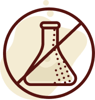 Laboratory flask with a cancel icon overlay on top